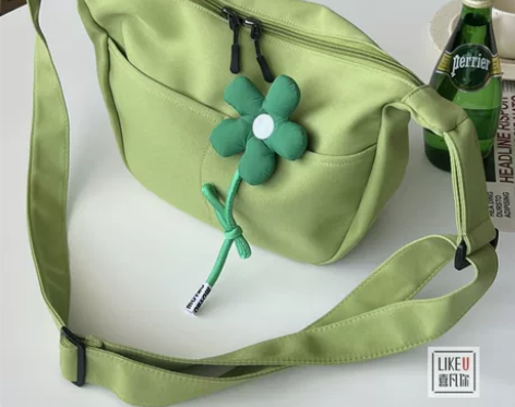 原创自制拉链款饺子纯色托特瑜伽包休闲百搭文...