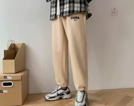 抽绳束脚裤男秋季韩版潮流卫裤加肥加大码宽松...