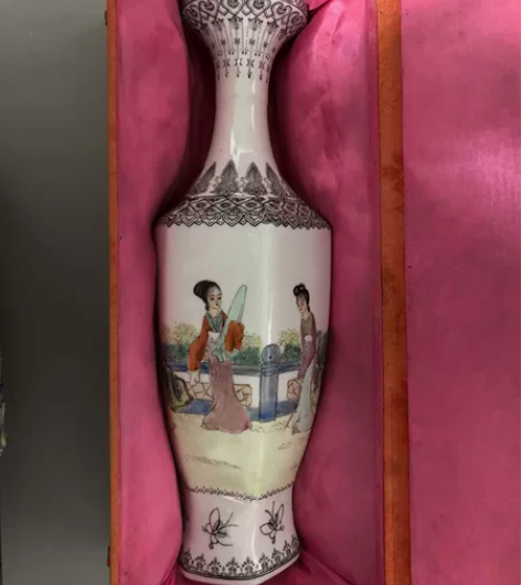 567景德镇陶瓷薄胎瓶蛋壳瓷花瓶 五六七瓷...