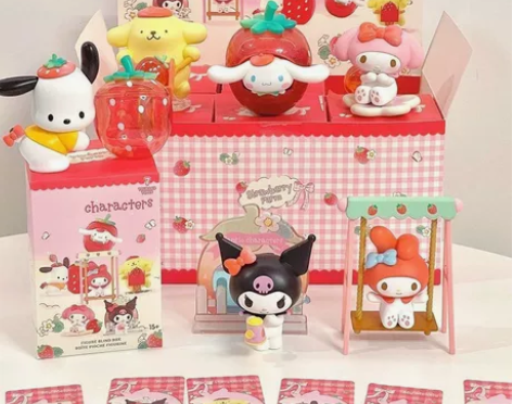 名创三丽鸥盲盒草莓庄园库洛米美乐蒂帕恰狗公...