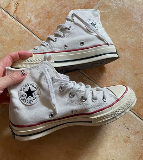 匡威正品白色经典高帮帆布鞋 适合36.5 ...