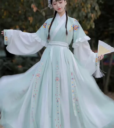 艺缕原创芙蕖汉服女秋冬襦裙重工刺绣齐腰 三...