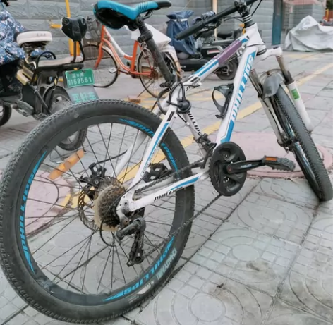 孩子骑的山地车现在不用了七成新碟刹21速车...