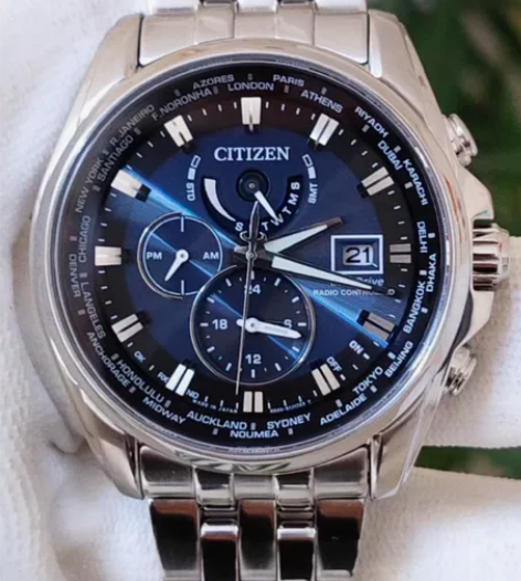 西铁城光动能/电波手表AT9031 箱说齐...