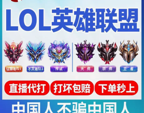 LOL英雄联盟手游代练lolm代打端游排位...