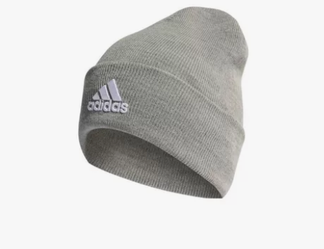阿迪达斯毛线帽男帽女帽秋冬新款灰色针织帽运...
