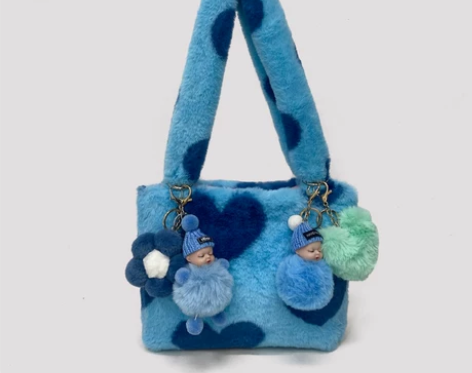 毛绒包包女大容量2022秋冬新款潮毛毛包可...