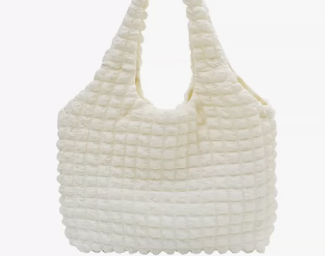 韩国ins少女洋气云朵泡芙花朵单肩包女20...