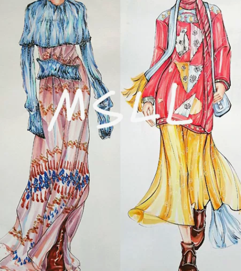 服装设计效果图款式图 武纺服设硕士在读 ...