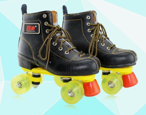 双排溜冰鞋成年双排滑轮旱冰鞋四轮滑冰鞋男女...