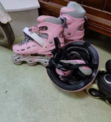 孩子的穿了几次数的过来 ，粉色100米35...