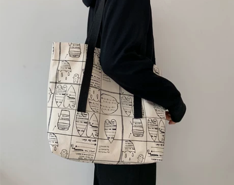 大容量瑜伽便携包帆布包女新款大学生上课手提...