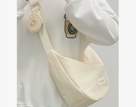 ins风大容量帆布包女夏森系休闲尼龙防水单...