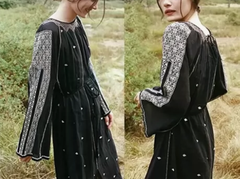 泰国nana印度民族风文艺复古刺绣花棉麻连...