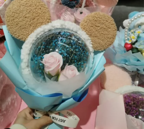 全新手工礼品～2024网红波波球花束创意礼...