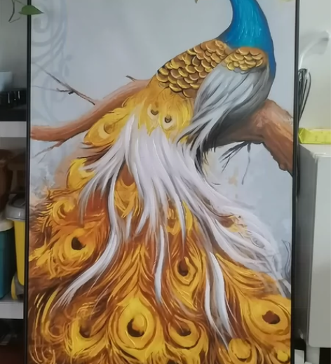 尺寸80*150，半手绘工艺装饰画。ps....