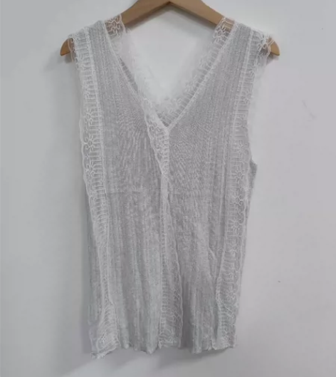 V领蕾丝女士背心，均码，29元包邮 银灰色...