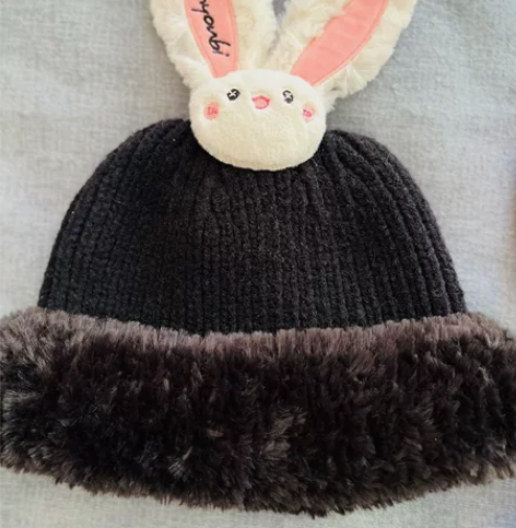 成人帽子女，冬毛绒绒帽子可爱护耳帽贝雷帽瓜...