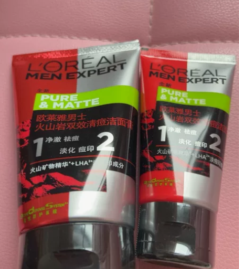 欧莱雅男士双效洗面奶男士专用控油洁面膏 1...