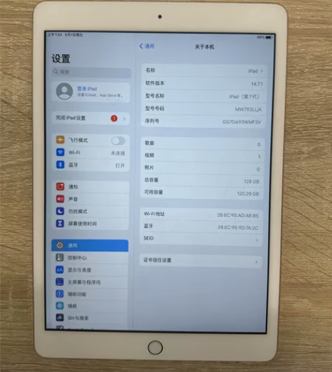 C292 iPad2019 128g原机W...