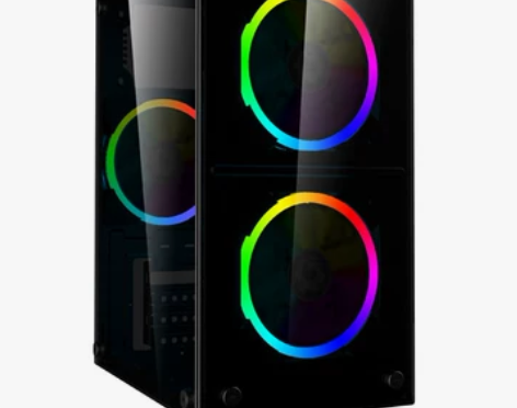 玩嘉魅晶机箱台式机电脑迷你箱办公游戏大侧透...