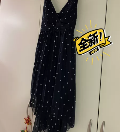 很新，拉夏贝尔 7m莫丽菲尔新款拼接荷叶边...