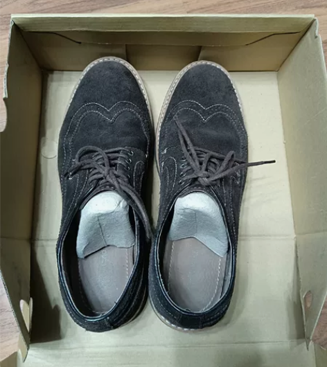 布洛克皮鞋 商务反毛皮鞋,皮鞋码44 真牛...