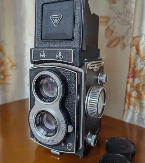 实物拍摄，海鸥4A120双反摇把相机，快门...