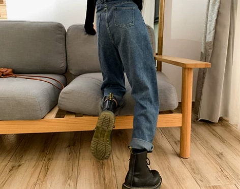 适合梨形身材的裤子女秋冬新款胖妹妹高腰宽松...