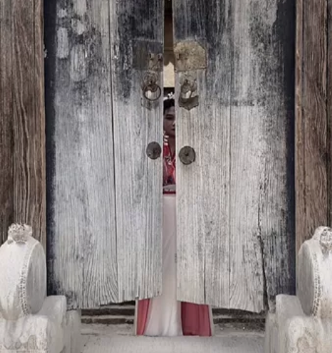 馨汉沐夕魏晋风汉服三件套 M码 大红色 ...