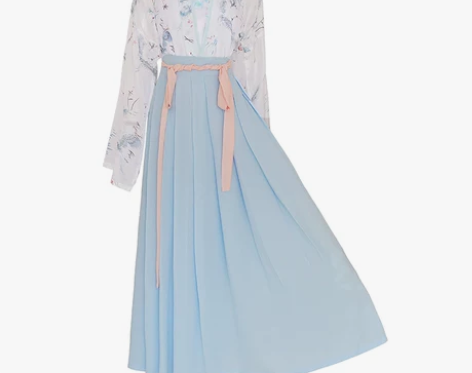 如梦霓裳汉服女装对襟齐腰襦裙套装[瑞鹤仙]...