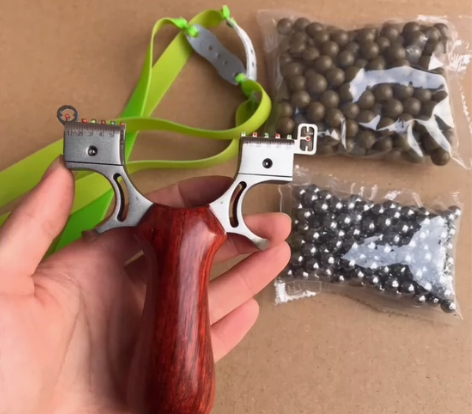 不锈钢实木追龙弹工弓架弓具扁皮快压弓户外射...