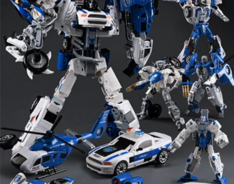 变形金刚五合一城市机甲，无盒，拆封后仅合体...