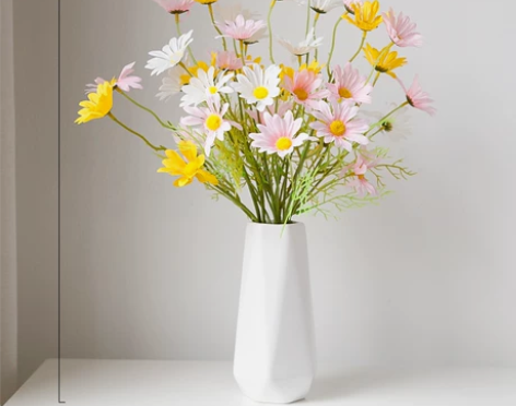 洋甘菊小雏菊假花仿真花客厅摆设餐桌花装饰花...