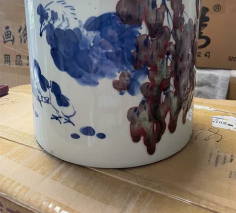 文房四宝笔筒书房摆件毛画笔特大号 大号陶瓷...