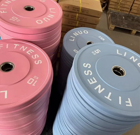 马卡龙色系全胶杠铃片11.5块一公斤 感兴...