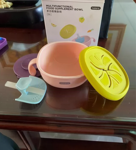 贝恩施吸管喝汤碗 零食碗 适合10个月以上...
