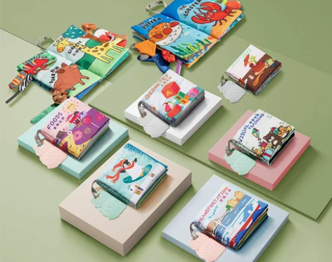 贝易布书早教婴儿撕不烂可啃咬6个月宝宝尾巴...