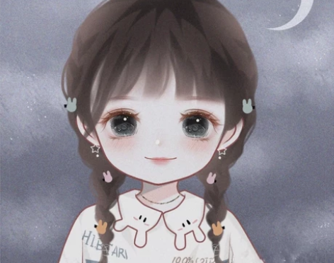 手绘Q版卡通头像约稿设计简笔画软萌风情侣真...