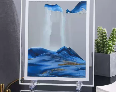 流沙画时光沙漏摆件解压艺术创意 仓库升级，...