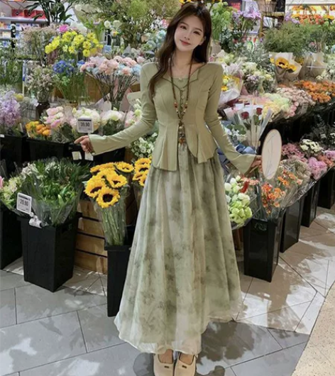 限时清仓】连衣裙法式复古吊带连衣裙女春夏气...