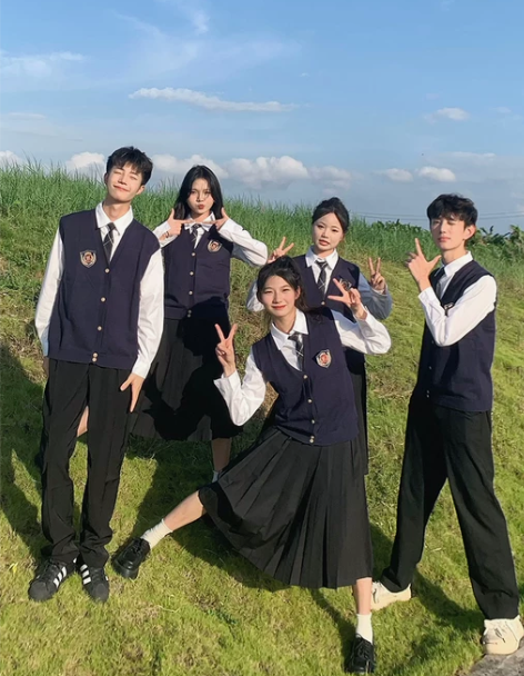 班服秋季学院风高中生运动会合唱朗诵演出服初...