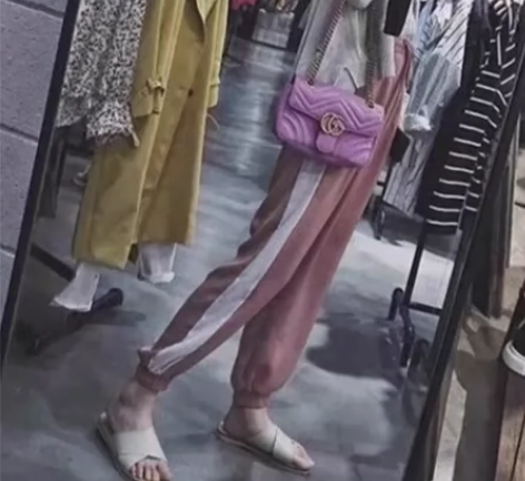 长裤9分裤女 丝绸粉色ins超火丝滑德芙束...