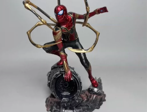 出几个 钢铁蜘蛛侠英雄远征毒液手办优质版模型雕像汽车摆件礼物...