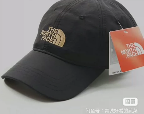 北面薄款可调节棒球帽速干透气鸭舌帽男女户外...