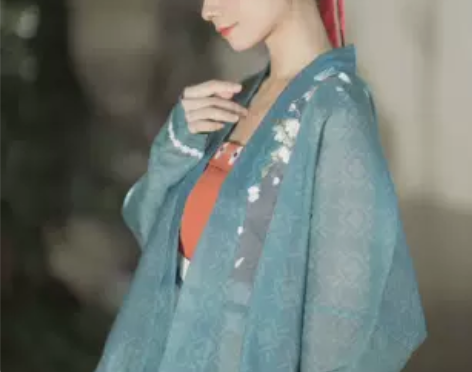 桔屿原创汉服【陌桑花】宋制吊带飞机袖中国风...