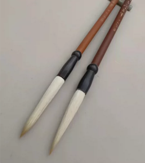 细光峰纯羊毫2支，80年代老齐笔，一号长峰...