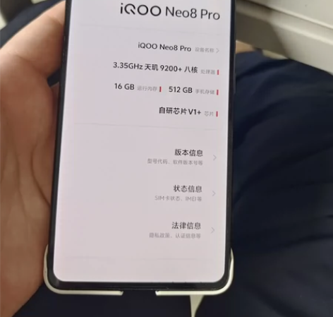 （置换）iqooneo8pro12+512纯原全套置换个手机...