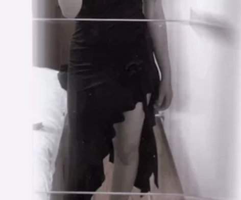 胖mm法式纯欲荷叶边吊带连衣裙女夏大码性感...