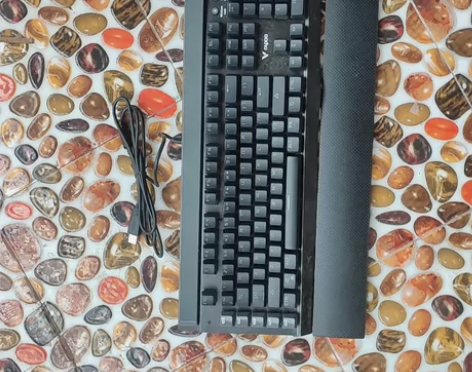 雷柏820机械键盘有线,键帽全,透明茶轴,...